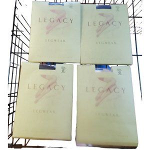 Legacy nwt 4 pair pantyhose size B gray navy mineral brown controltop USA